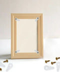 Heavy Duty Cabinet Door Glass Retainer Clips With Screws Top Shelf Replacement Hardware For Window Mounting, showing clips and screws.