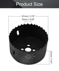3.2 Inch Hole Saw With 0.4 Inch Hex Shank Bi Metal HSS Cutter For Galvanized Steel Pipe 1.6 Inch Cutting Depth M42