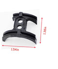 Three Pack Bike Bottom Bracket Cable Guides For Shifters And Road Bikes Anti Friction Guide Set Durable Plastic And Metal Screw Construction For Easy Install And Smooth Shifting No Fuss showing size dimensions