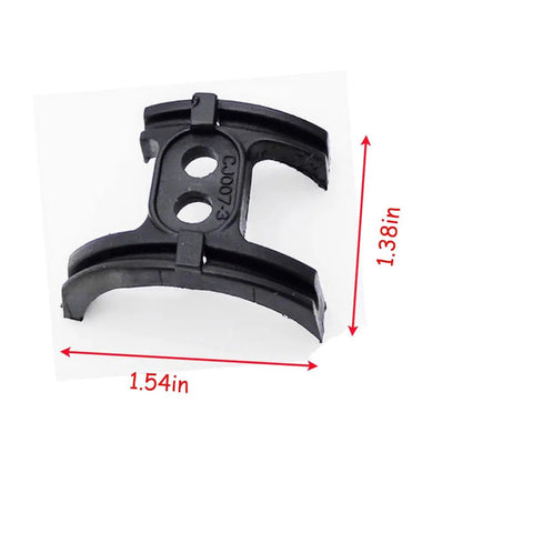 Three Pack Bike Bottom Bracket Cable Guides For Shifters And Road Bikes Anti Friction Guide Set Durable Plastic And Metal Screw Construction For Easy Install And Smooth Shifting No Fuss showing size dimensions