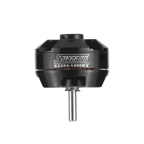 Surpass High Performance 2204 1400KV 14 Pole Brushless Motor For RC Airplane Fixed Wing with aluminum heatsink visible