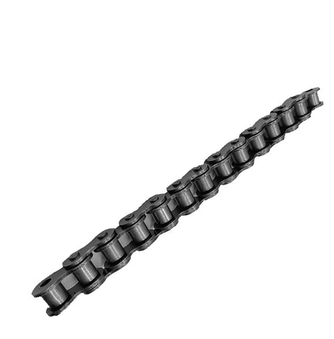 Heavy Duty Roller Chain 06B 1.5M Link For Industrial Drive Systems Made From Strong 45# Carbon Steel side view on white background.