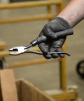 Hand holding pliers with Plier Cushion Grip Kit With Heat Shrink Bands For Slim-Head Ironworker Pliers 201-7CST 2-Pack Made In USA