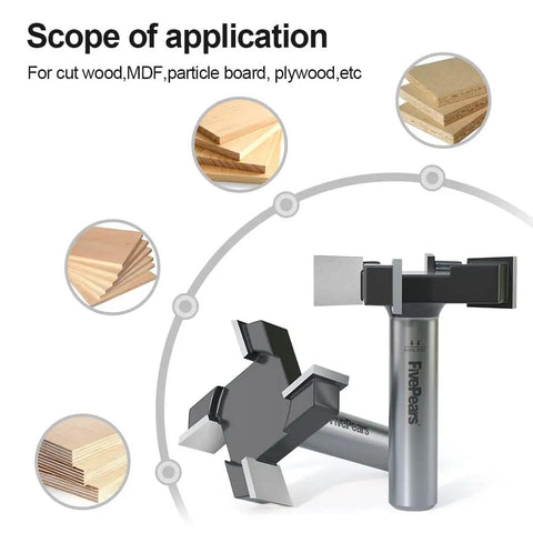 Pro Grade Spoilboard Surfacing Router Bit With One Half Inch Shank And Two Inch Cutting Diameter Four Wing Slab Flattening Planer Bit