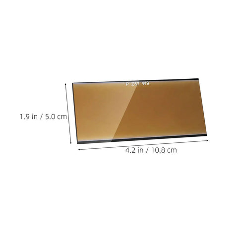 Awesome 4 PCS Golden Welding Helmet Glass Filter Lens replacement, sized 4.2x1.9 inches, durable for pro welders.