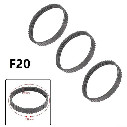Boost Your Workshop Game With This Pack Of Three Heavy Duty Rubber Drive Belts For Electric Planers Fits Part 958718 Models F 20A P20ST H55SC With 9.6mm Width To Fix Tools Fast Without Hassle For DIY Guy Working Hard In The Garage These Days. Three black rubber drive belts for electric planer, 218mm diameter, 9.8mm width