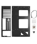 Components of Open Frame Test Bench PC Case For ATX MATX ITX Motherboards With Open Air Design, screws and cables included.