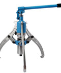 Heavy Duty Hydraulic Bearing Puller Kit With Integrated Pump Oil Tube Adjustable Wheel Bearing Separator For Mechanical Repair 3 In 1 Design Forged Steel Dual Yoke Pull Gears Hoses Bearings Up To 20 Ton Max Load Top Shelf Gear, blue forged steel 3-jaw puller