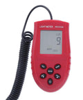 Handheld Digital Illuminance Meter Lux Meter With Auto-Ranging Photometer, Pro-Grade Portable Light Meter For Indoor And Outdoor Use, Smart Digital Display, Lux Range 2000 20000 200000 lx, HS1010A red ABS housing with coiled sensor