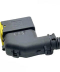 Heavy Duty Abs Sensor Wiring Harness Connector Plug Replacement For Cars And Trucks Compatible With 1 1703639 1 And 2 1703639 1 angled view with yellow clip.