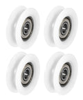 U Groove Nylon Pulley Bearing Wheel 6x30x10mm U626ZZ Double Shielded Chrome Steel Bearings GCr15 4Pcs Low Noise ABEC 1