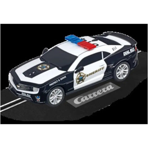 Chevrolet Camaro ZL1 Sheriff 1 43 Scale Analog Slot Car For GO Track Sets With Replaceable Double Contact Brushes on Carrera track