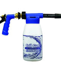 Coil Gun Sprayer With Quick Connect Hose Nozzle 2 Quart Capacity Foam Wand Quick Disconnect For Coil Cleaning And Food Prep Areas 4774-0 Great For Garage Shop Jobs And Food Processing Areas, blue plastic bottle