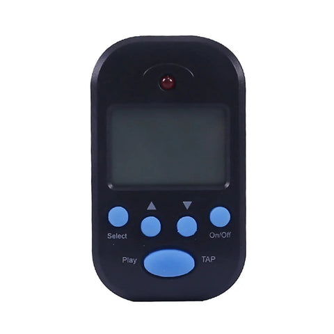Clip On Digital Metronome Pocket Beat Tool for Guitar Piano Violin with LCD display, black with blue buttons for easy use