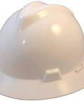 V Gard Full Brim Hard Hat With Suspension Polyethylene Shell For Superior Impact Protection Self Adjusting Crown Straps White