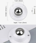 Adhesive Caster Wheels For Furniture Storage Boxes And Trash Cans 1 Inch Low Profile Black 360 Degree Swivel ABS With Stainless Steel Ball Bearings