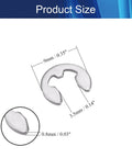 Heavy Duty External Retaining Rings Kit M4 E Clip Circlip 304 Stainless Steel 9mm outer diameter 4mm inner diameter dimensions