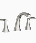 High Arc Bathroom Faucet With Two Handles In Spot Resist Brushed Nickel Fingerprint And Water Spot Resistant Finish Wide 8 To 16 Inch Center Spread Easy Temperature Control ADA Compliant Built To Last Modern Bath Fixture