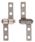 Two Pack Nickel 0.1 N.m 360 Degree Rotation Torque Type Friction Positioning Hinges With 3.3 mm Holes And 19 mm Length