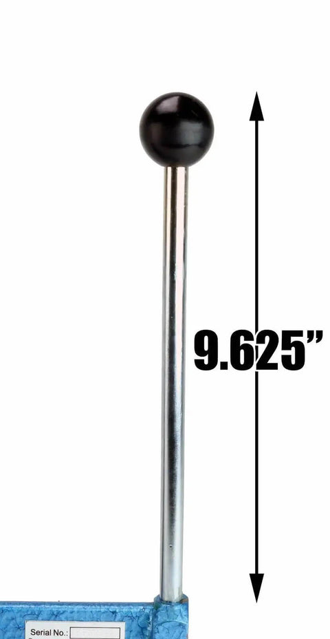 30 Inch Heavy Duty Sheet Metal Hand Brake Bender lever, detailed view showing 9.625-inch handle
