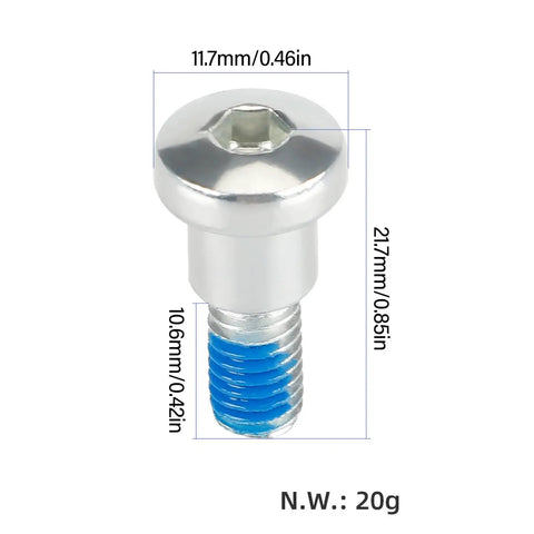 Heavy Duty Rear Wheel Bolts For Electric Scooters 1 Pair Stainless Steel Screws For M365 Replacement with dimensions