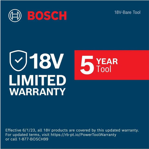 Warranty details for GSR18V-975CN 18V Brushless Drill Driver Bare Tool With Connected-Ready Compatibility Kickback Control Precision Clutch