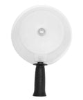 Heavy Duty Hole Saw Dust Collector With Secure Rubber Grip to Beat The Dust On Recessed Lighting Jobs and Keep Workspaces Clean While You Drill Through Drywall Or Concrete, top view.