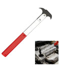 Heavy Duty Car Seal Puller With Dual Hook Tips For Oil And Grease Seal Disassembly And Installation, tool with red handle and blackened tips