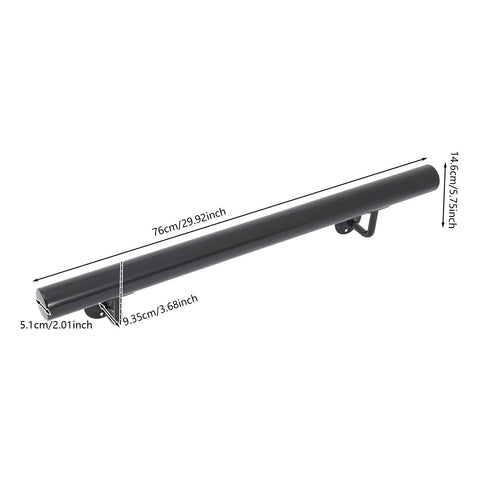 Wall Mounted Stainless Steel Handrail For Indoor Stairs Showing Off A Matte Coat And Tank Grade Build That Takes Scratches Like A Boss While Keeping Your Steps Locked Down Tight, measuring 76cm.