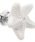 Coastal Motif Ceramic Drawer Knob White Single Hole Cabinet Pull For Wardrobe Dresser And Bathroom Furniture Hardware Easy Install