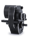 Aluminum Transmission Case For 1/18 TRX4M RC Crawler, 16.6 To 1 Gearbox With Gear, showing heavy duty alloy construction.