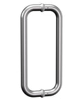 Brushed Nickel Round Glass Shower Door Handle Replacement 6 8 10 Inch Double Sided Pull Push Door Bar Stainless Steel Hardware