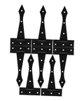 8 pack heavy duty cabinet door hinges, iron, black