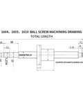 Heavy Duty 2 Piece HGR20 Linear Guide Rail Kit With 4 HGH20CA Carriage Blocks And SFU1605 Ball Screw Assembly 500mm Length machining drawing