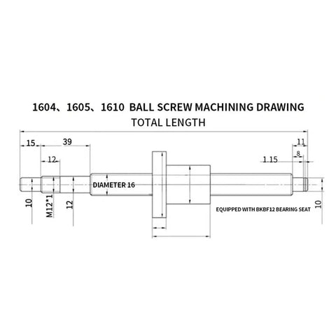 Heavy Duty 2 Piece HGR20 Linear Guide Rail Kit With 4 HGH20CA Carriage Blocks And SFU1605 Ball Screw Assembly 500mm Length machining drawing