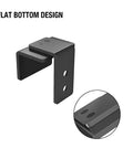 Matte Black Floor Guide Wall Mount For Sliding Barn Door Hardware Set Of 2, Adjustable For Door Thickness From 1 Inch To 1-3/8 Inches