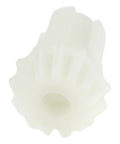 Close-up of Bevel Gear Transmission Shaft PX950017 for 1:16 scale RC cars, ABS plastic, part of 5-piece replacement set.
