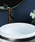 Bathroom Sinks Indoor Countertop Ceramic Basin Outdoor Countertop Washbasin Bathroom Basin Wash Basin Vessel Vanity Sink Bowl Basin in a stylish setup.