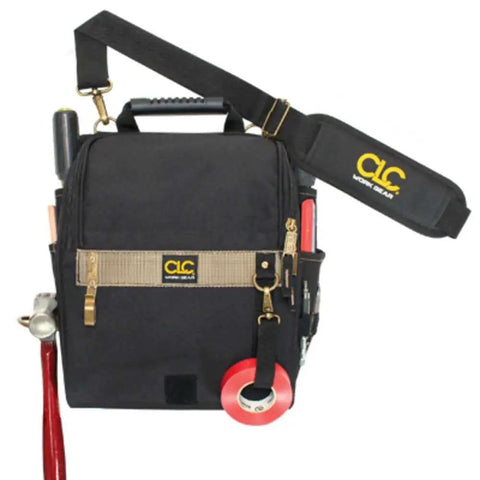 Zippered 21 Pocket Electrician's Tool Pouch for Pros with Pro Grade Build, Black Durable Tool Bag with shoulder strap and tools