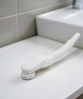 G1-1/2 Flat Bathtub Drain Pipe Kit Flexible Waste Pipe for Freestanding Tub Low Profile P-Trap White 92cm on countertop