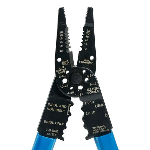 8 Inch Long Nose Wire Cutter Multi Tool With Wire Stripper And Crimper For Electricians, Narrow Serrated Pliers