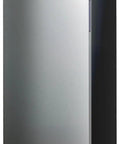 Hella Spacious 20 Cubic Foot Upright Freezer Built Tough For The Garage with sleek stainless steel finish.