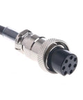 Close-up of eight-pin connector for Eight Pin Plug Microphone With Clip On Handheld Mic For Radios And Built In Speaker Designed For Easy Talk