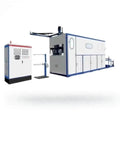 Commercial Disposable Plastic Cup Making Machine All In One Thermoforming Gear For PP PS PET Sheets front view with PLC control panel