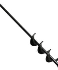 Garden Auger Drill Bit For Bulbs And Bedding Plants, 1.8 By 15 Inch, Three Eighths Inch Hex Drive Earth Digger shown on white background.