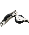 2 Pack 29mm Black Screen Door Roller Wheel Nylon Pulley with Stainless Steel Housing for garage and sliding doors.