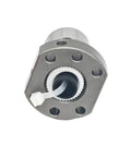 End view of SFU1204 Rolled Ball Screw With 22mm Ball Nut BK10 BF10 End Machined For CNC And 3D Printing Motion Rails 12mm Diameter 4mm Pitch