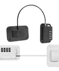 2 Pack Fridge Locks For Child Safety And Easy Access, Refrigerator Locks For Freezer Cabinets Drawers And Air Fryer, 4 Digit Combination Code, Heavy Duty, No Keys Needed, Quick Install, Kid Proof Latch System, black and white locks shown