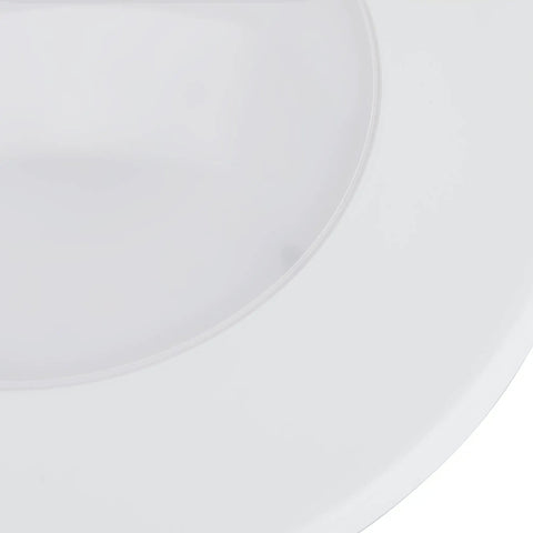Close-up of Bright White LED Flush Mount Ceiling Light with Sleek Round Design No Fuss Install Energy Efficient 3000K Warm White