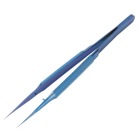 Titanium Alloy Precision Tweezers for Microsoldering and Phone Board Repair, Anti Corrosive Anti Magnetic, 0.15mm Tip, Great for Fingerprint Line, Wire Welding, and Delicate Motherboard Work, Pointed Toe, Compact 2.1 Inch Length blue titanium alloy precision tweezers